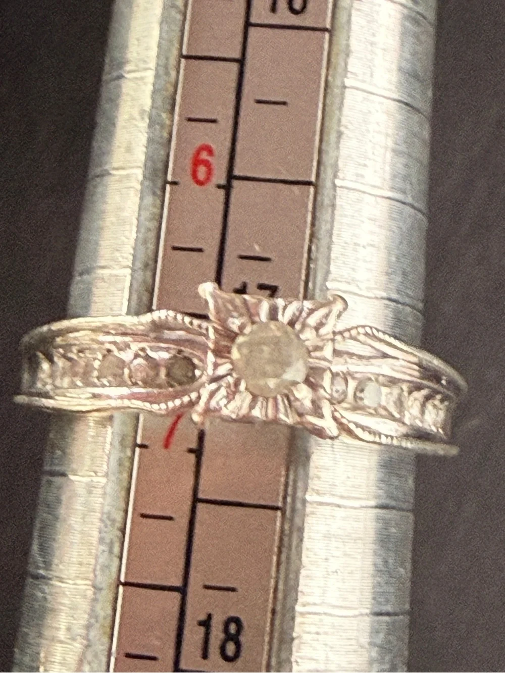 Vintage Diamond Engagement Ring Sz7